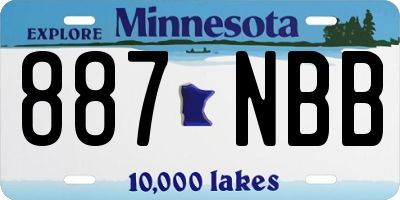 MN license plate 887NBB