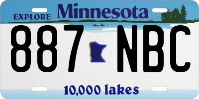MN license plate 887NBC