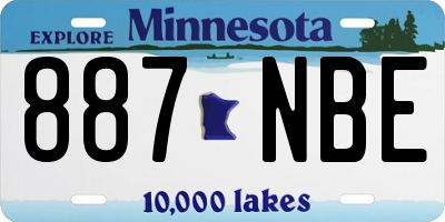 MN license plate 887NBE