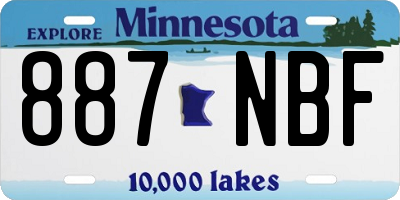 MN license plate 887NBF
