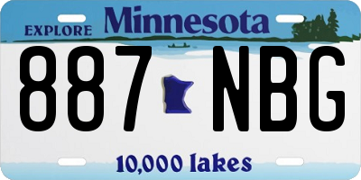 MN license plate 887NBG