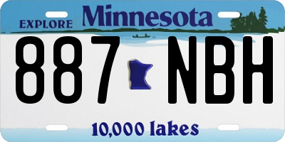 MN license plate 887NBH