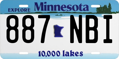 MN license plate 887NBI