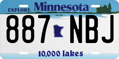 MN license plate 887NBJ