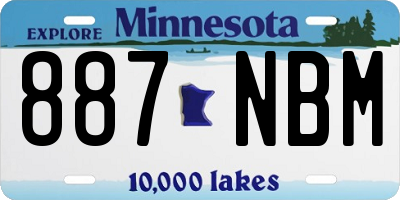 MN license plate 887NBM