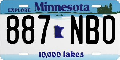 MN license plate 887NBO