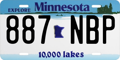 MN license plate 887NBP