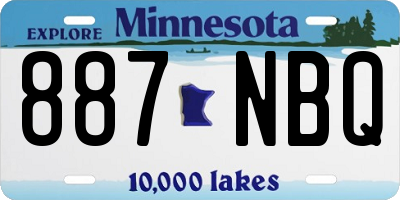 MN license plate 887NBQ