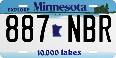 MN license plate 887NBR