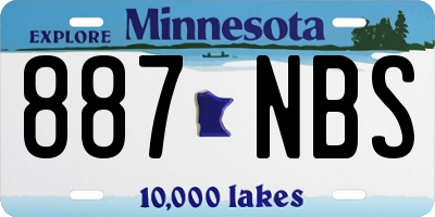MN license plate 887NBS