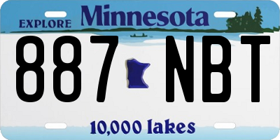 MN license plate 887NBT
