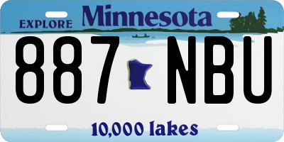 MN license plate 887NBU