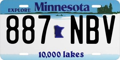 MN license plate 887NBV