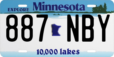 MN license plate 887NBY
