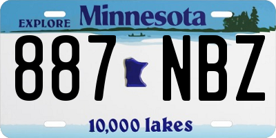 MN license plate 887NBZ