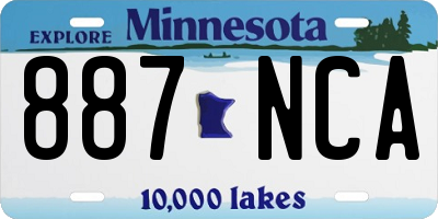 MN license plate 887NCA