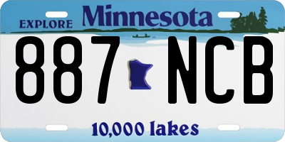 MN license plate 887NCB