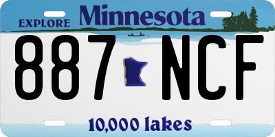 MN license plate 887NCF