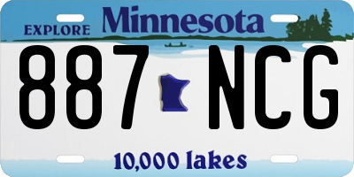 MN license plate 887NCG