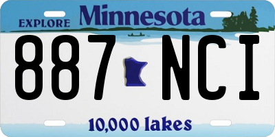 MN license plate 887NCI