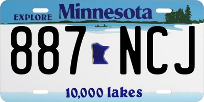 MN license plate 887NCJ