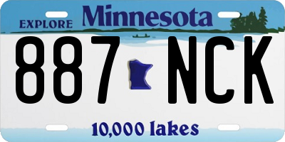 MN license plate 887NCK