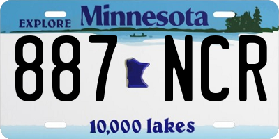 MN license plate 887NCR