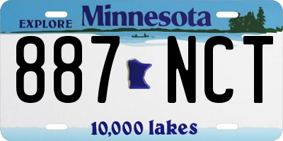 MN license plate 887NCT