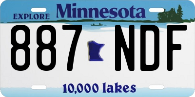 MN license plate 887NDF