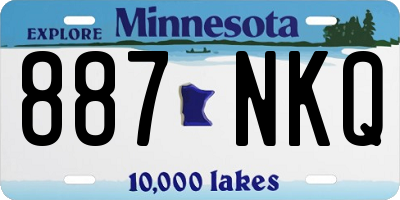 MN license plate 887NKQ