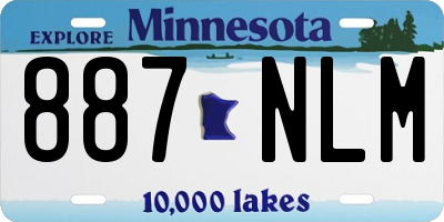 MN license plate 887NLM
