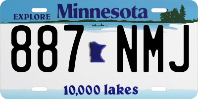 MN license plate 887NMJ