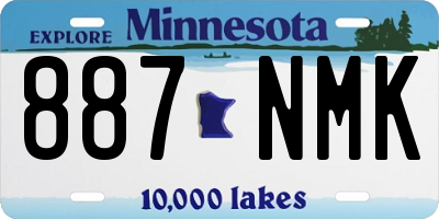 MN license plate 887NMK