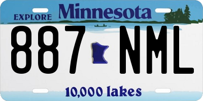 MN license plate 887NML