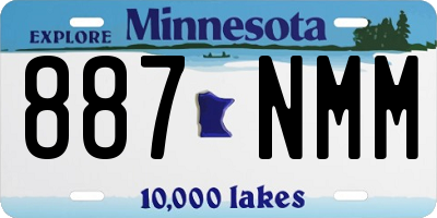 MN license plate 887NMM