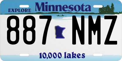 MN license plate 887NMZ