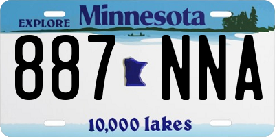 MN license plate 887NNA