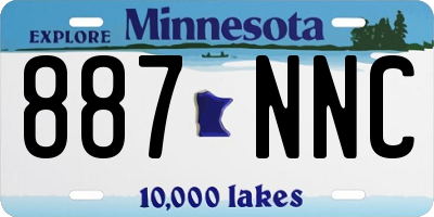 MN license plate 887NNC