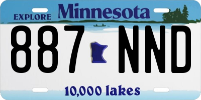 MN license plate 887NND