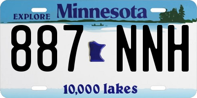 MN license plate 887NNH