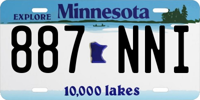 MN license plate 887NNI