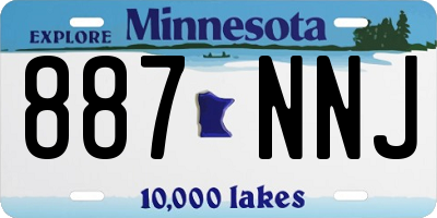 MN license plate 887NNJ