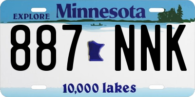 MN license plate 887NNK