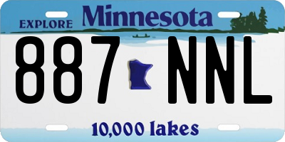 MN license plate 887NNL