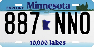 MN license plate 887NNO