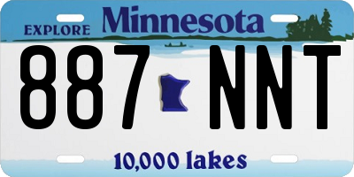MN license plate 887NNT