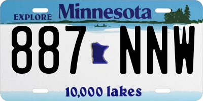MN license plate 887NNW