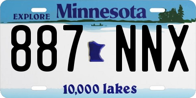 MN license plate 887NNX