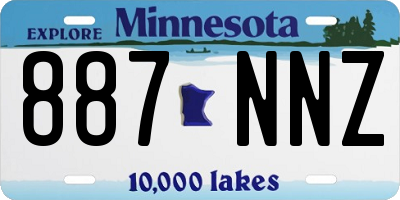 MN license plate 887NNZ