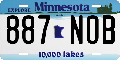 MN license plate 887NOB